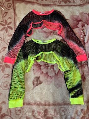 LOVE J Mesh Cropped Tops Set